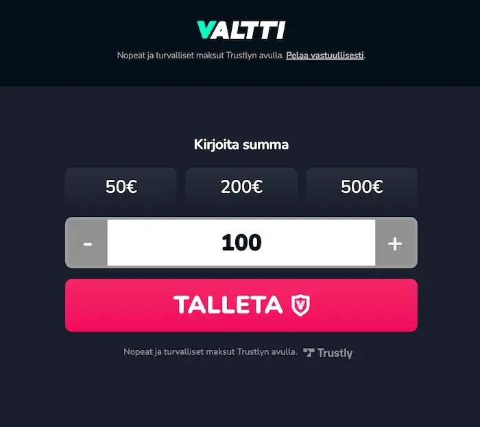 Valtti casino taletta